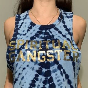SPIRITUAL GANGSTER BLUE TIE DYE TANK